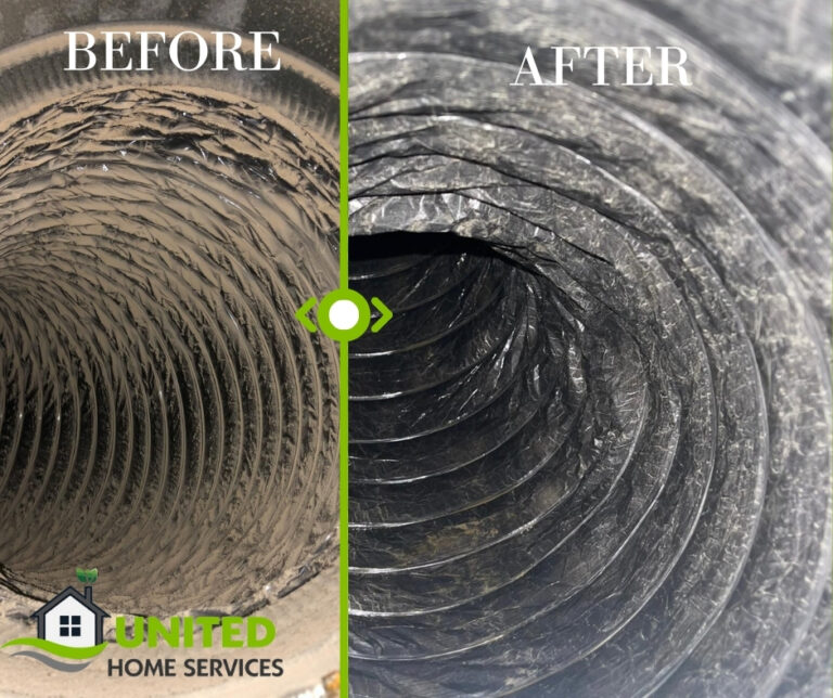 before and after photo of air duct cleaning 2024